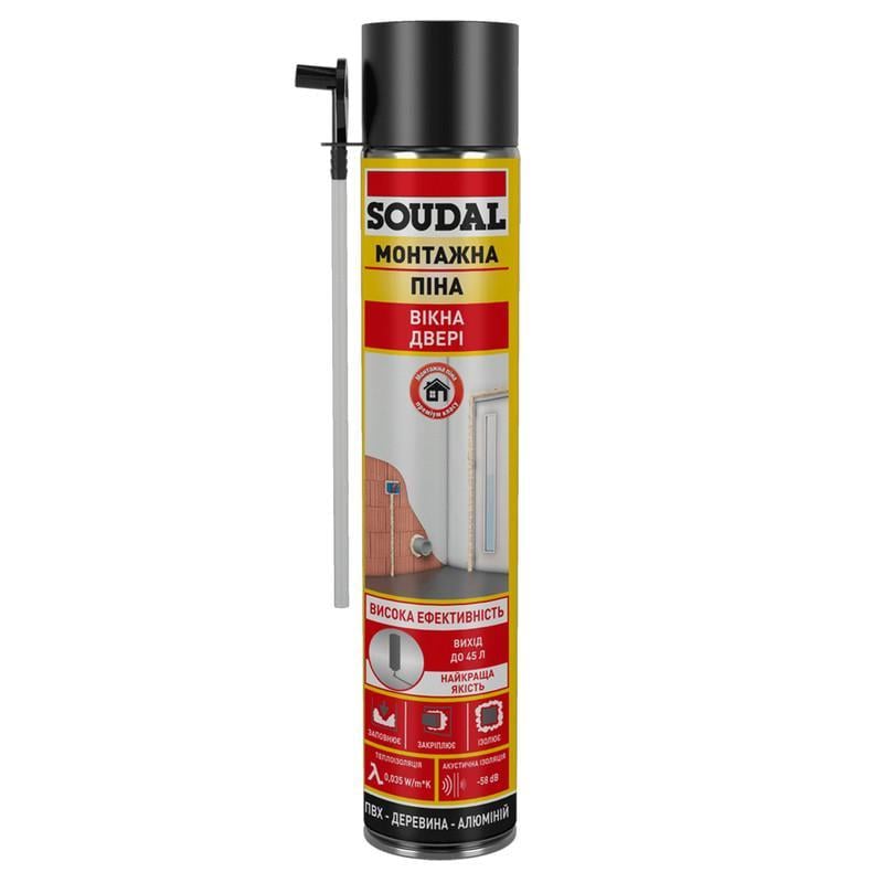 Пена монтажная SOUDAL 750 мл 3 шт. Светло-желтый (000010000000750000)