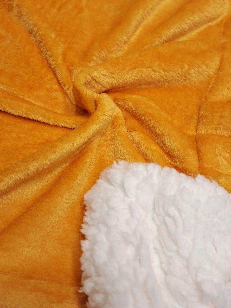 Плед двухсторонний MIULEE на овчине 150x200 см Желто-белый (1699) - фото 5 Плед двухсторонний MIULEE на овчине 150x200 см Желто-белый (1699) - фото 5