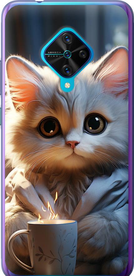 Чехол на Vivo V17 White cat (5646u-1819-42517) Чехол на Vivo V17 White cat (5646u-1819-42517)