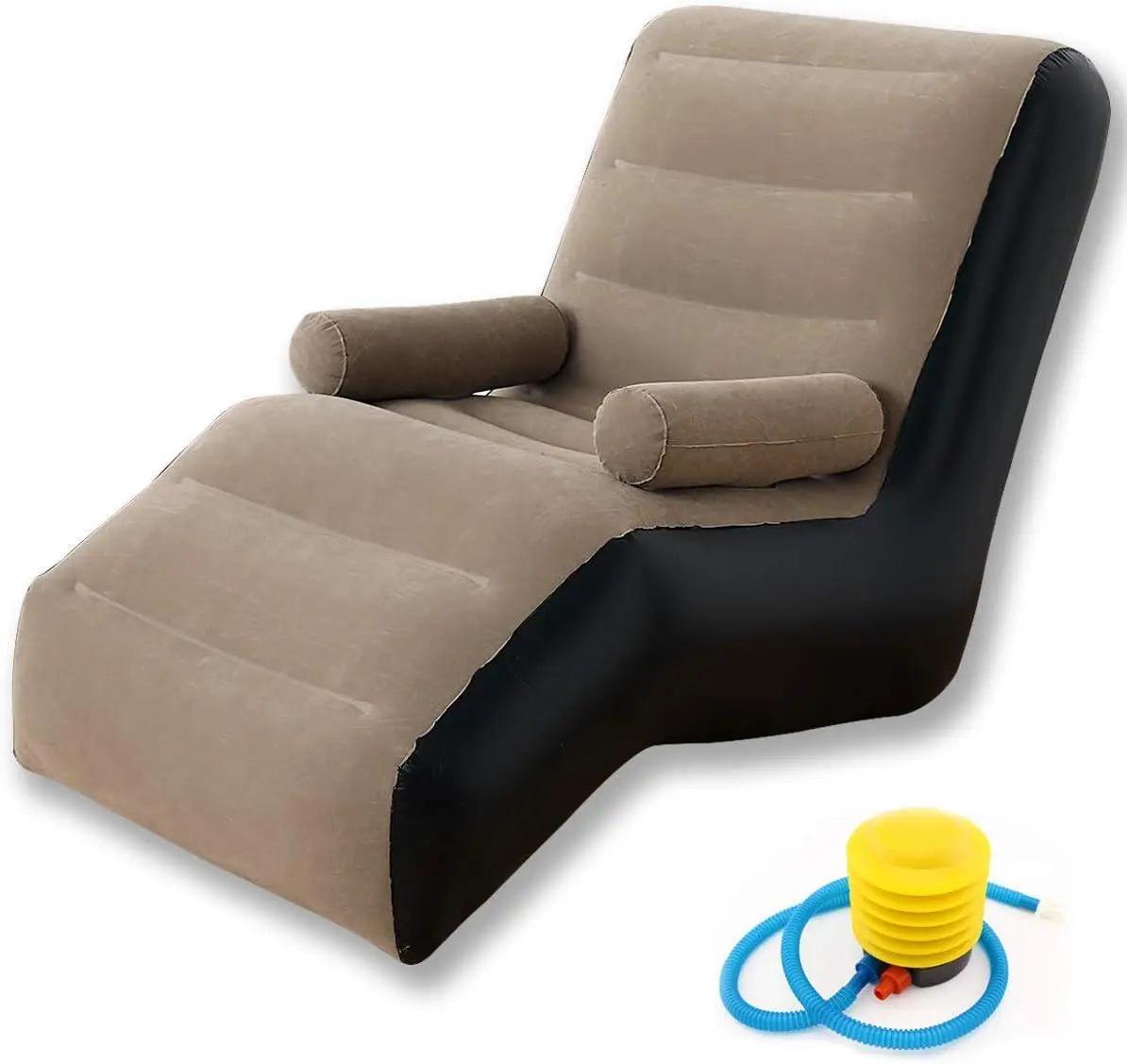 Надувной диван Air Sofa S-образный велюр (2079257650). - фото 1