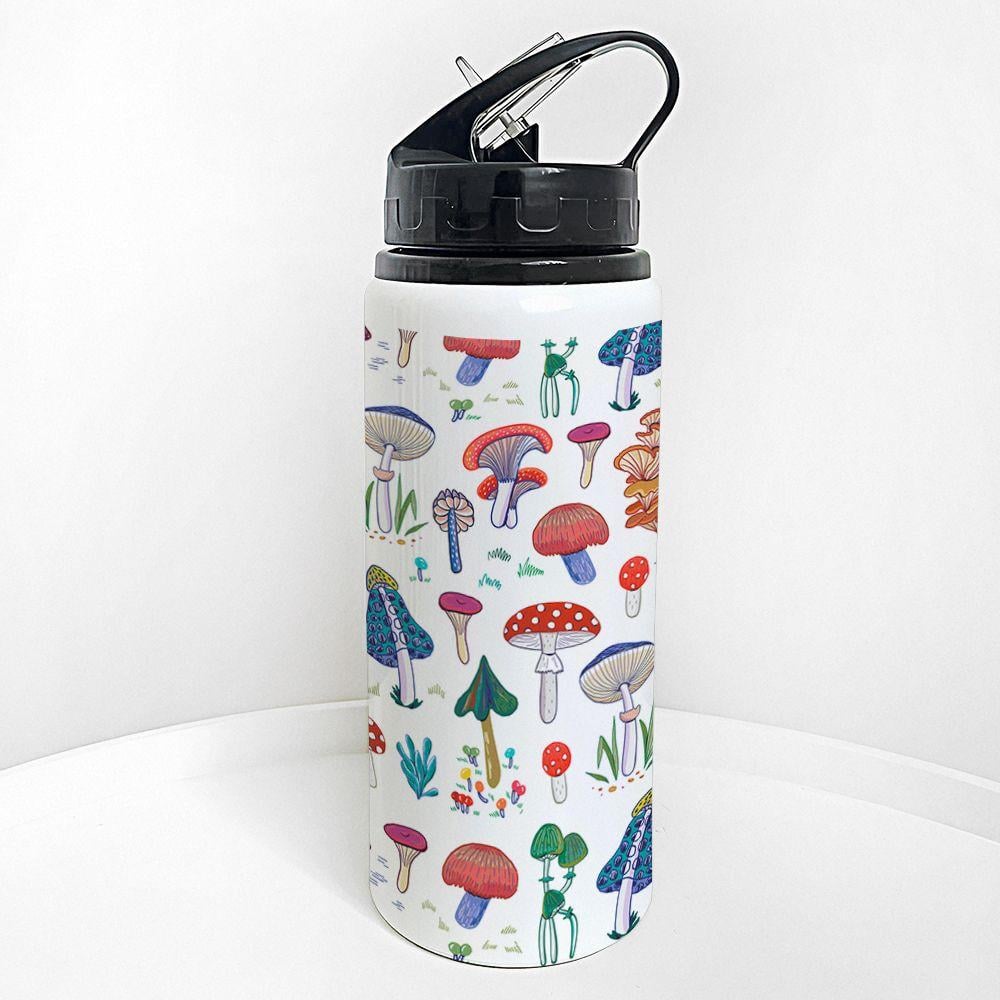 Бутылка для воды с трубочкой Presentville Мухомори та поганки 600 мл (PLV_25A035)