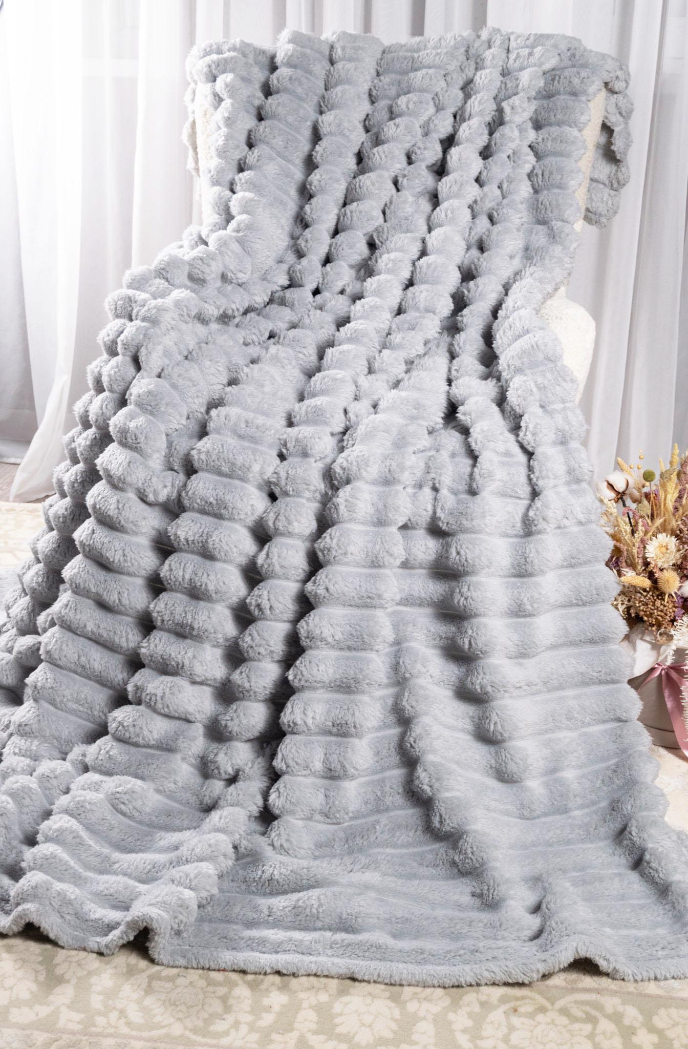 Плед Home Textiles Шарпей 200х230 см Светло-серый