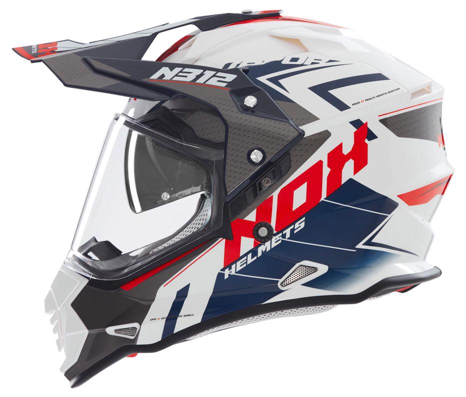 Мотошлем NOX N312 Vapor XL White/Blue/Red (38904)