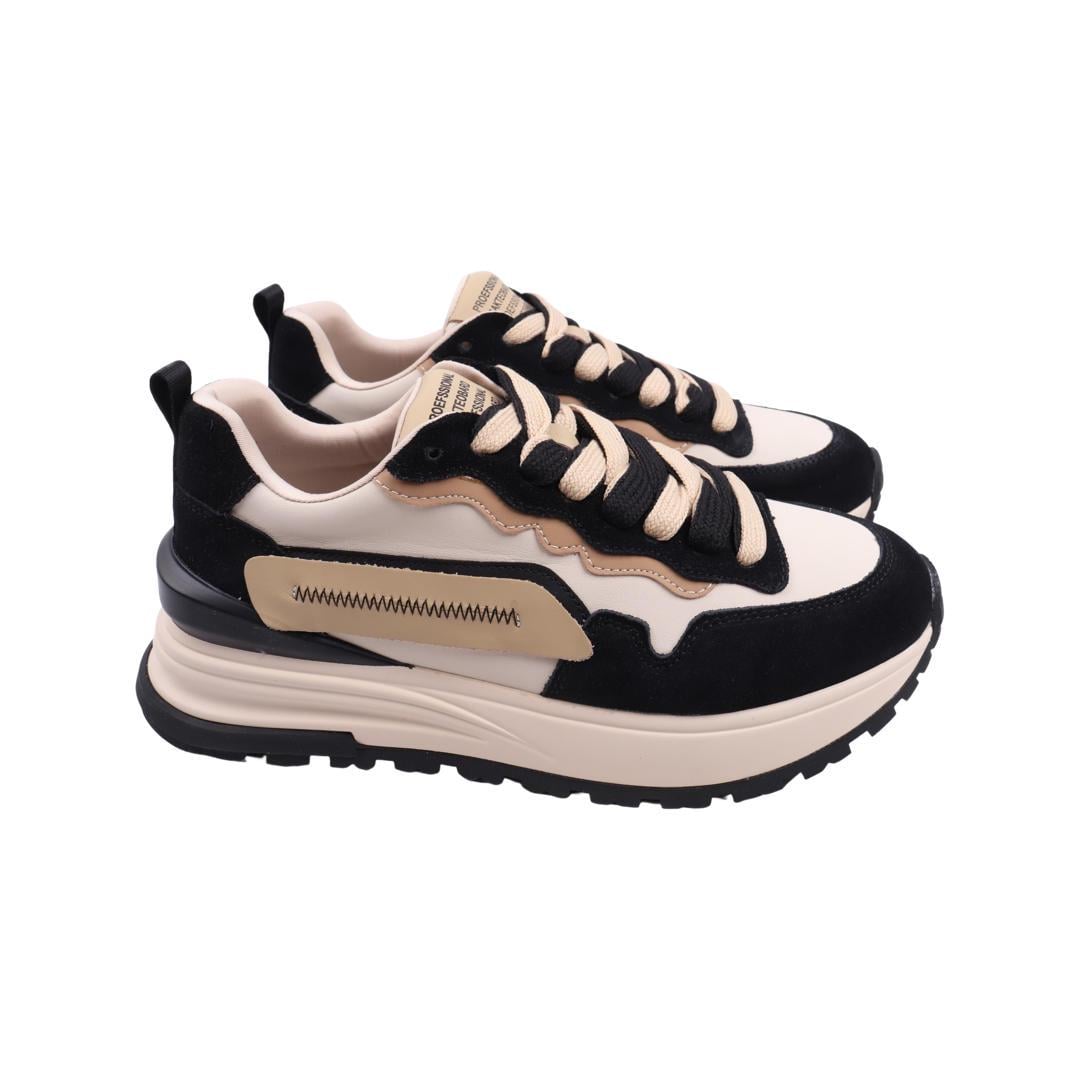 Кросівки жіночі Melanda зі шкіри р. 38 Чорний (55-22DK)