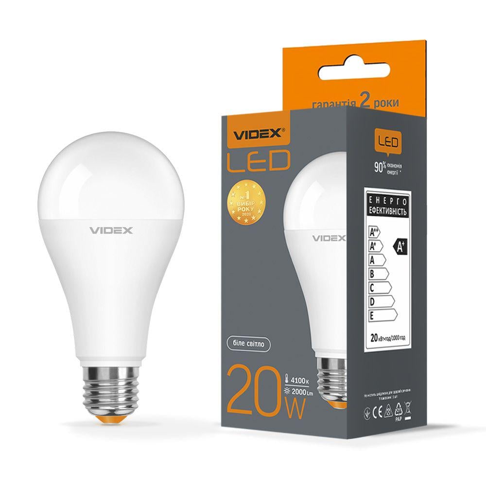 Лампа Videx LED A65e 20W E27 4100K