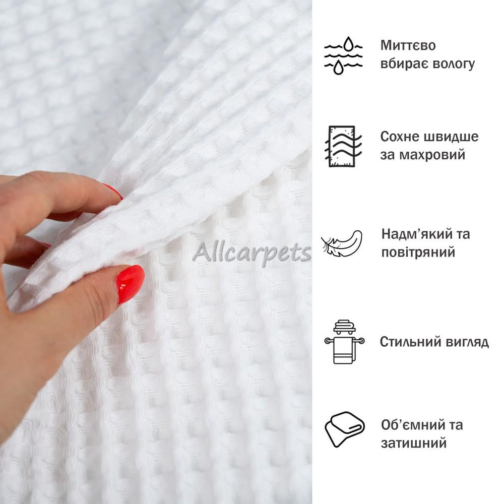 Полотенце для бани Waffle Towel 80х160 см Белый (20273971) - фото 2