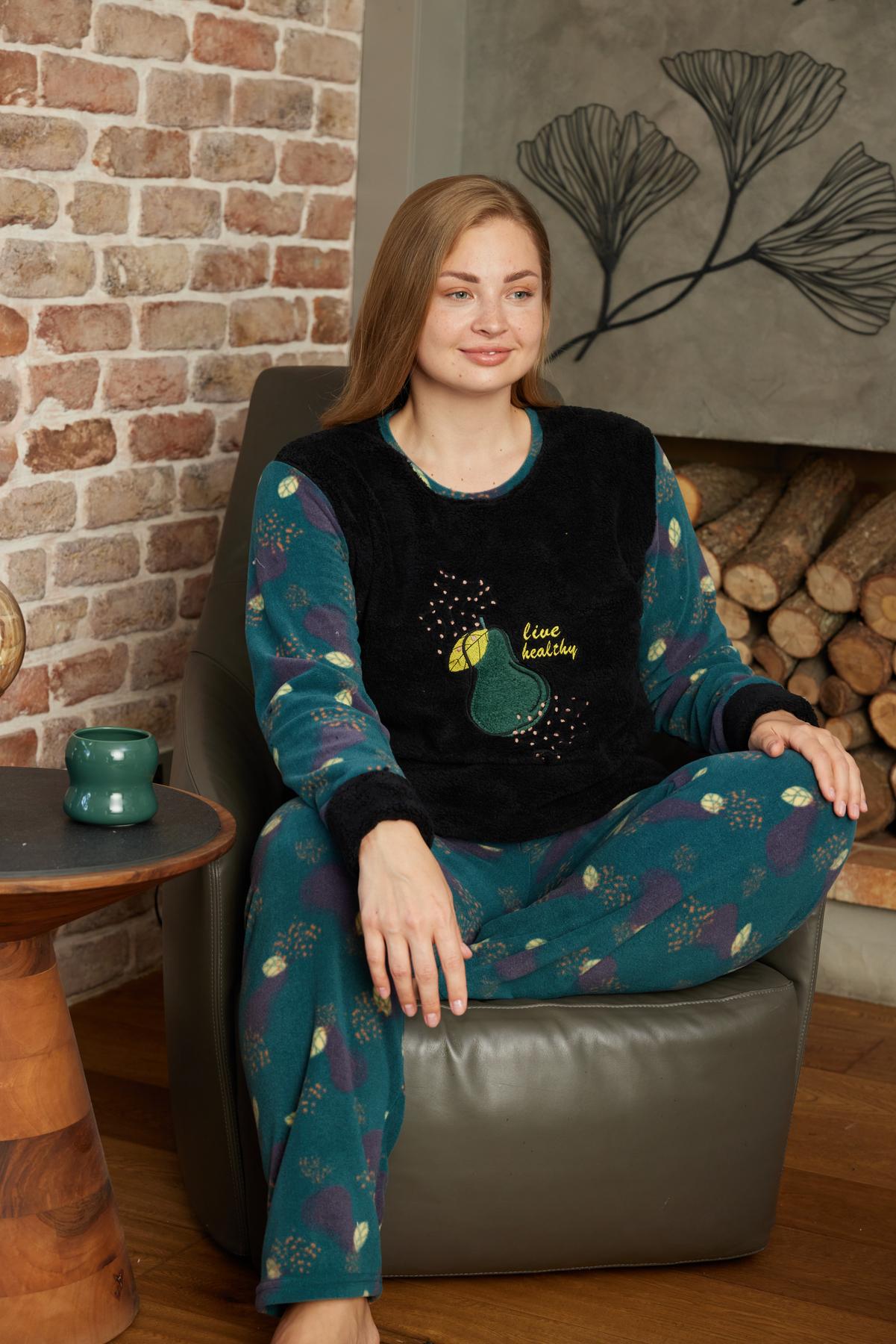 Піжама тепла жіноча Live Healthy з флісу полар 4XL Смарагдовий (PM14226) Піжама тепла жіноча Live Healthy з флісу полар 4XL Смарагдовий (PM14226)