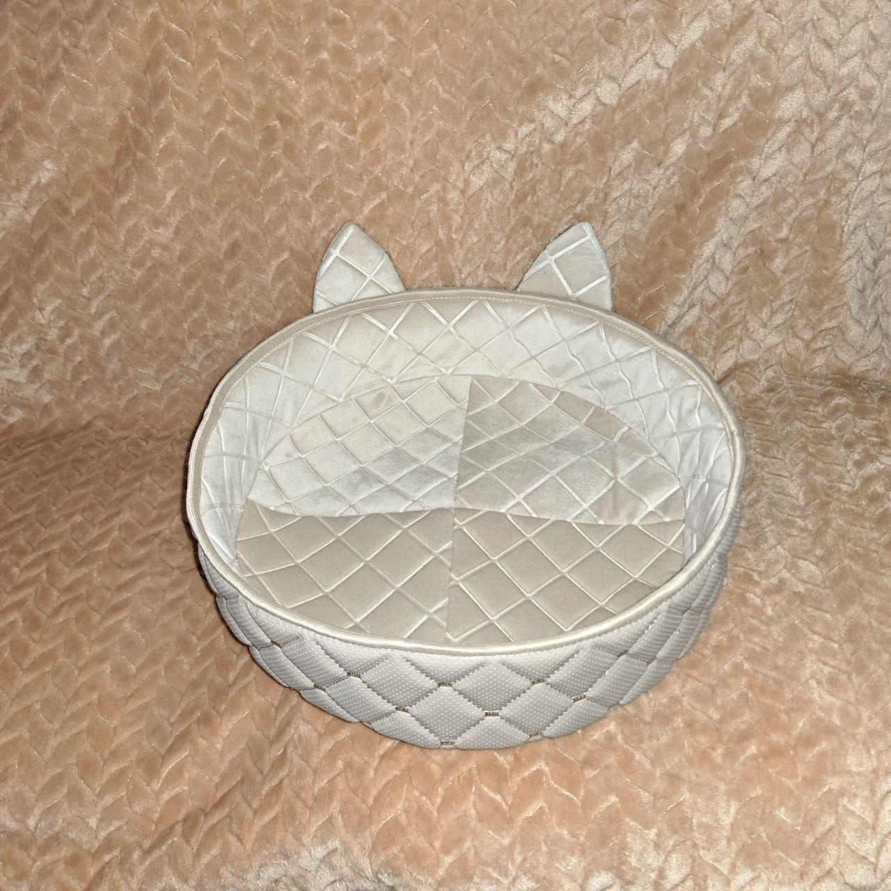 Лежак для котів d 30 см Бежевий - фото 2