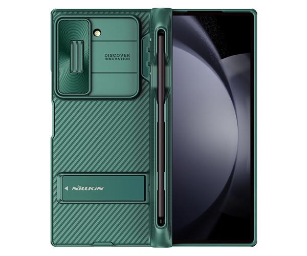 Чехол-накладка Nillkin Cam Shield Pen Holder для Samsung Galaxy Fold6 c подставкой и держателем для стилуса Зелёный