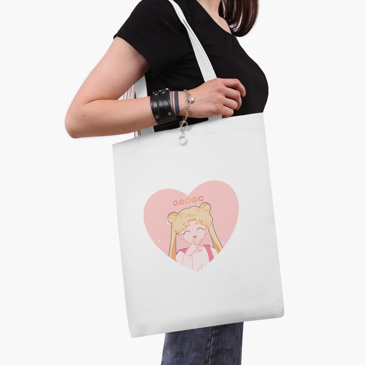 Эко сумка шоппер anime Sailor Moon Cats 41x35 см Белый (9227-2922-WT1)