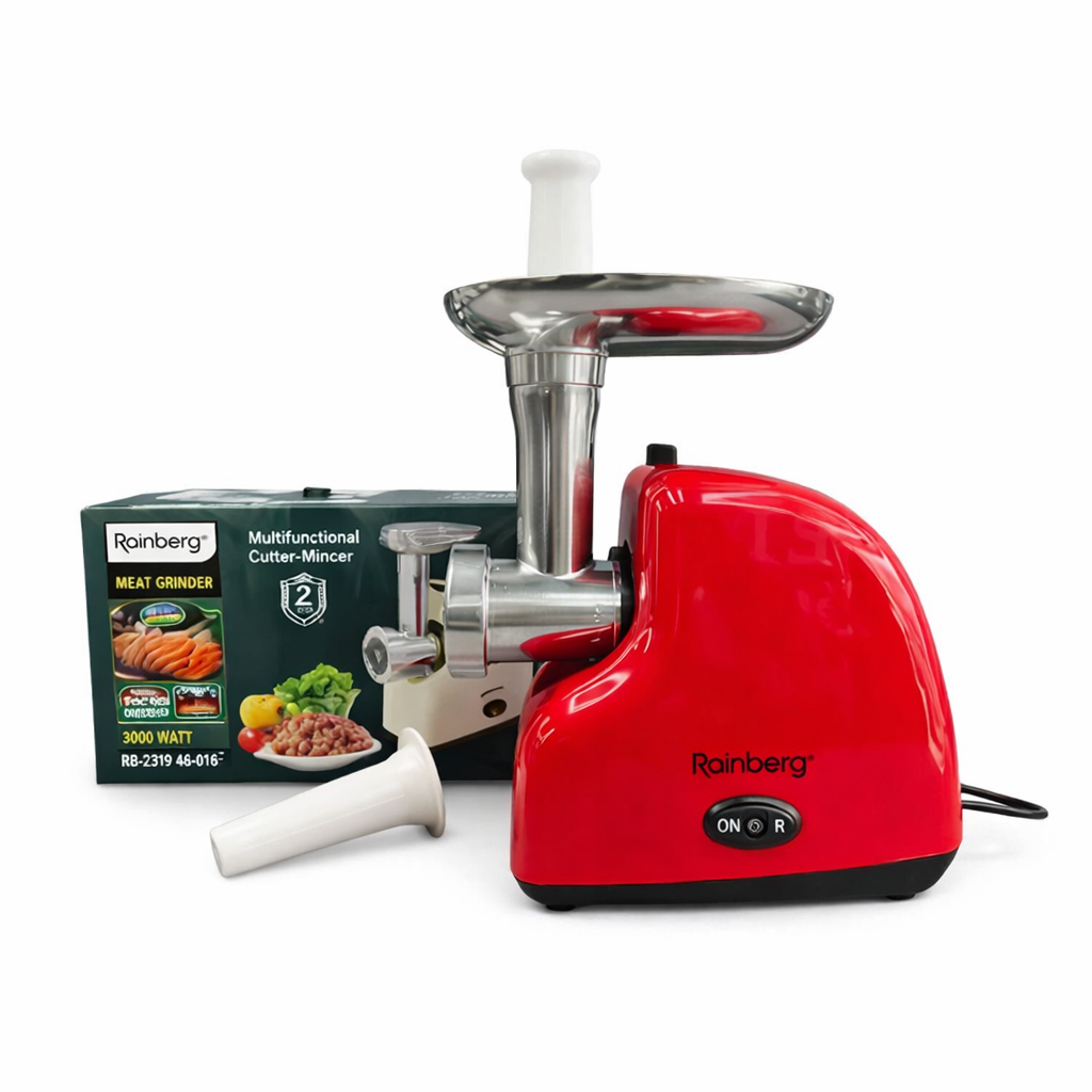 М'ясорубка Rainberg RB-2319 з реверсом та захистом від перевантаження 3000 Вт Червоний (32614030)