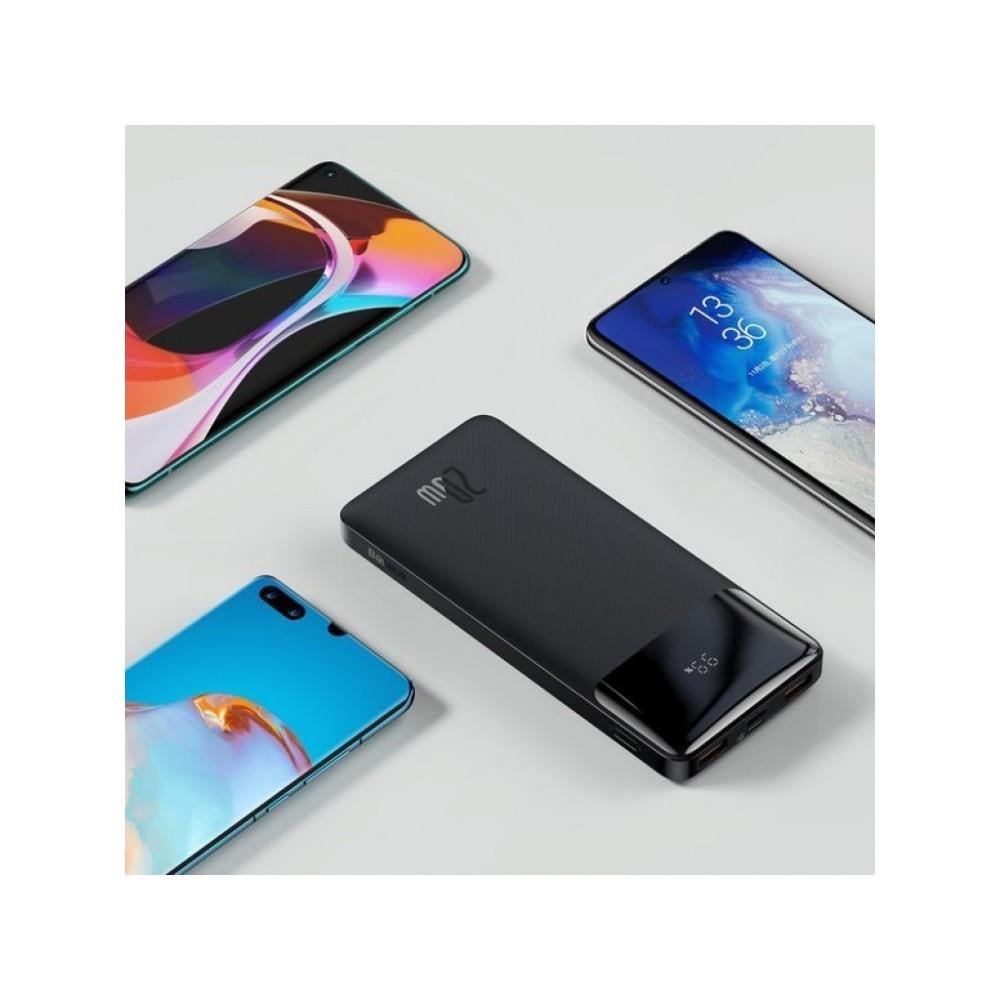 Повербанк BASEUS Bipow Digital Display QC PD 20W 10000 mAh Black (25397375) - фото 5