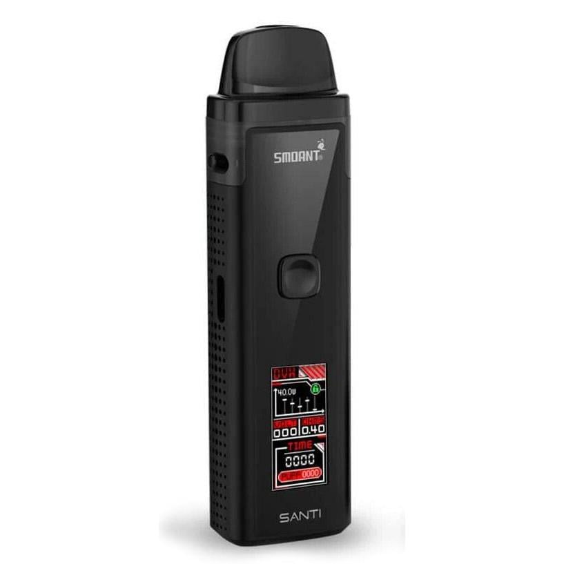 Под-система солевая электронная сигарета Smoant SANTI 40W Pod Kit 1100 mAh 3,5 мл Full Black (sn1340)