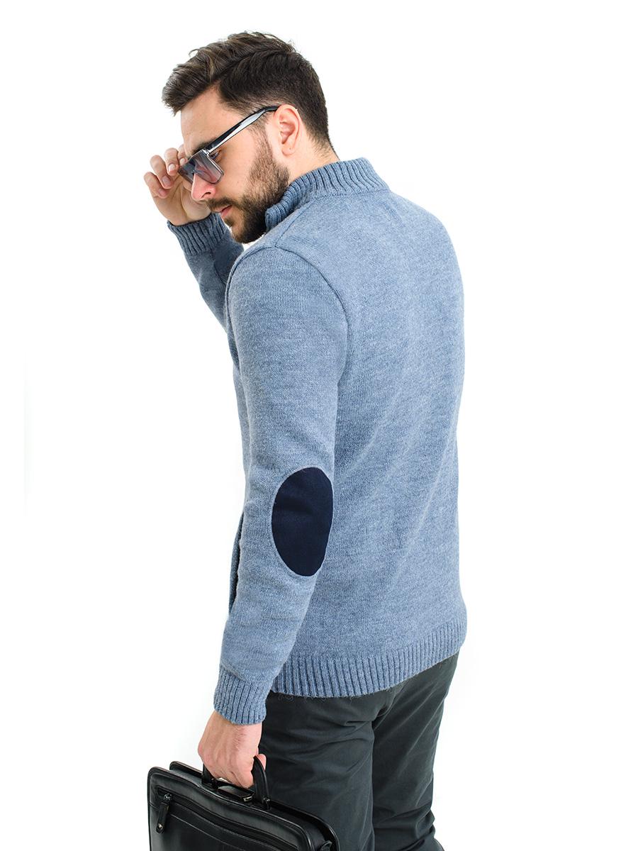 Кофта на блискавці з налокітниками SVTR р. 50 Джинс (395) - фото 3 Кофта на блискавці з налокітниками SVTR р. 50 Джинс (395) - фото 3