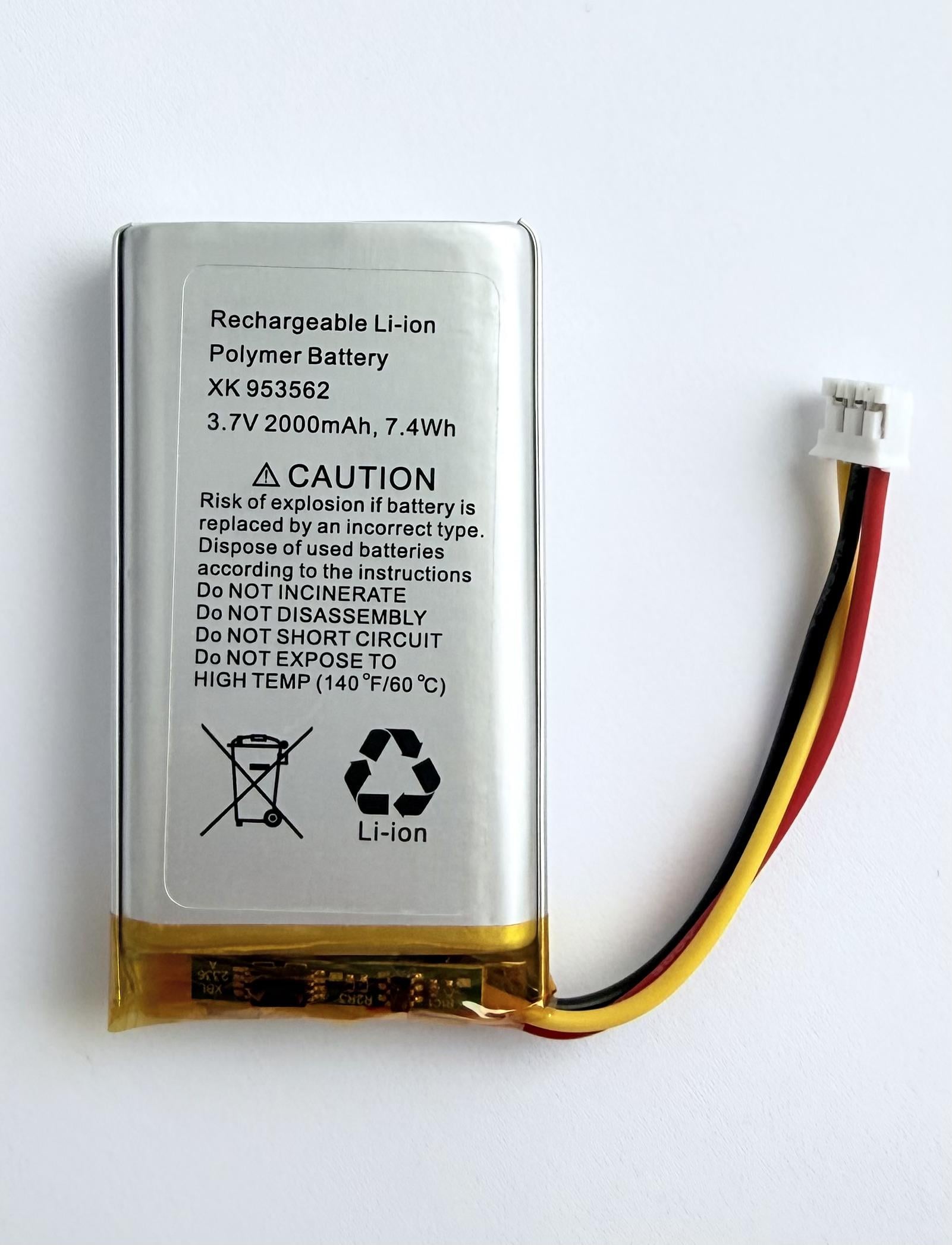 Аккумулятор XK 953562 3 pin 3.7V 7.4Wh совместим с Ajax Hub/Hub Plus/Hub 2/Rex (555302)