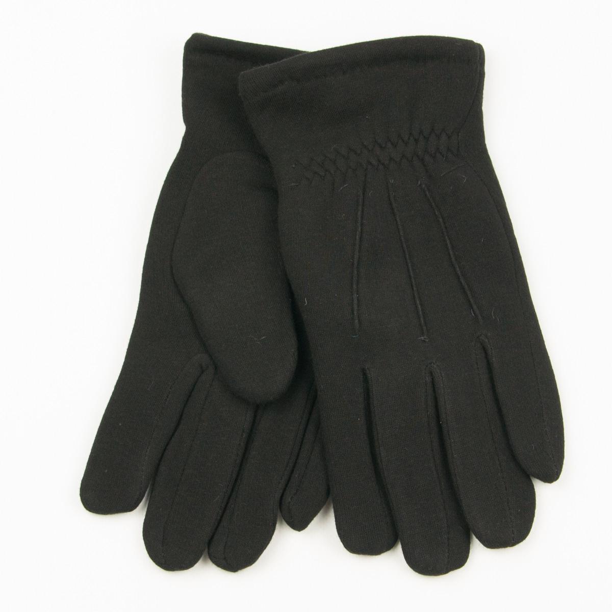 Чоловічі зимові трикотажні рукавички з штучним хутром М (18-1-29/3)