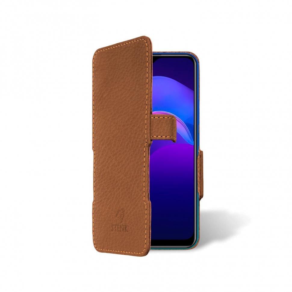 Чехол книжка Stenk Prime для Vivo Y15 Коричневый (63682)