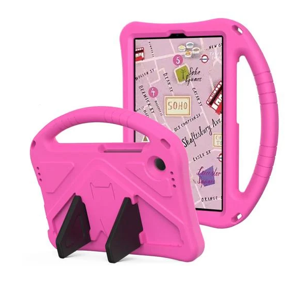 Чехол-накладка Kids with Stand для Samsung Galaxy Tab A9 с ручкой Розовый