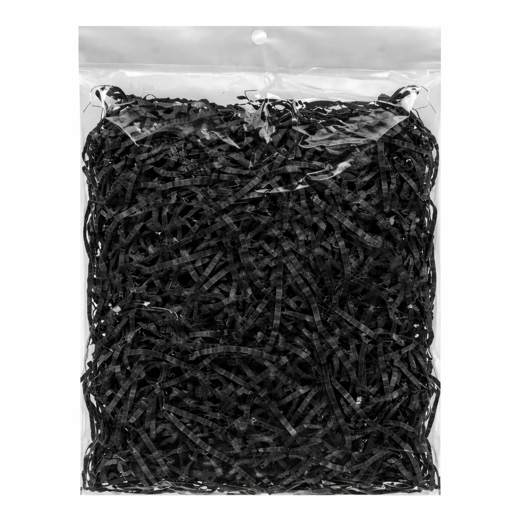 Наполнитель для подарочных коробок декоративный бумажный 50 г Черный (R96456) Наполнитель для подарочных коробок декоративный бумажный 50 г Черный (R96456)