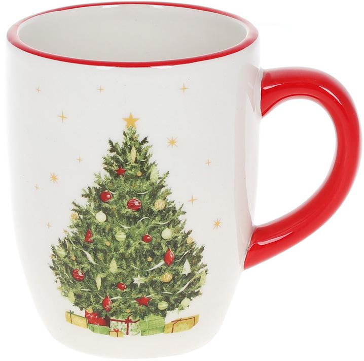 Чашка керамічна ялинка 350 мл - фото 1 Чашка керамічна ялинка 350 мл - фото 1