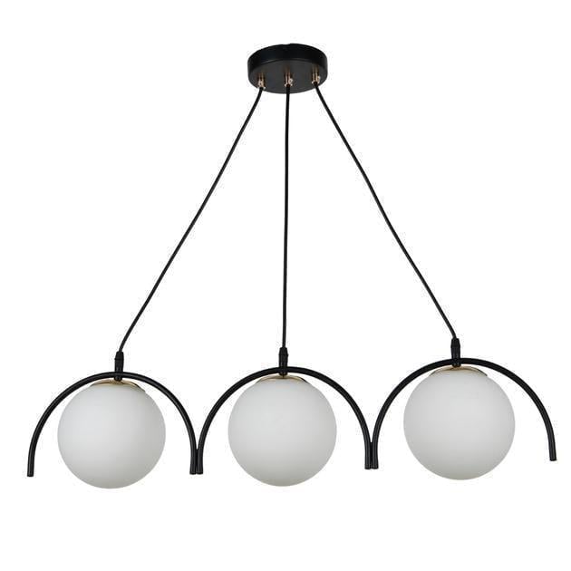 Люстра подвесная Sirius MX420-3 BK в стиле модерн с круглыми плафонами под три лампы Е27 IP20 40W Черный (00000140155)