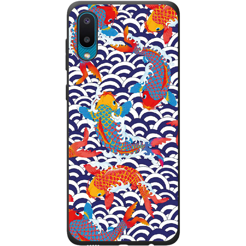 Чехол BoxFace Samsung A022 Galaxy A02 Koi Fish Черный силикон (42004-up2477-42497)