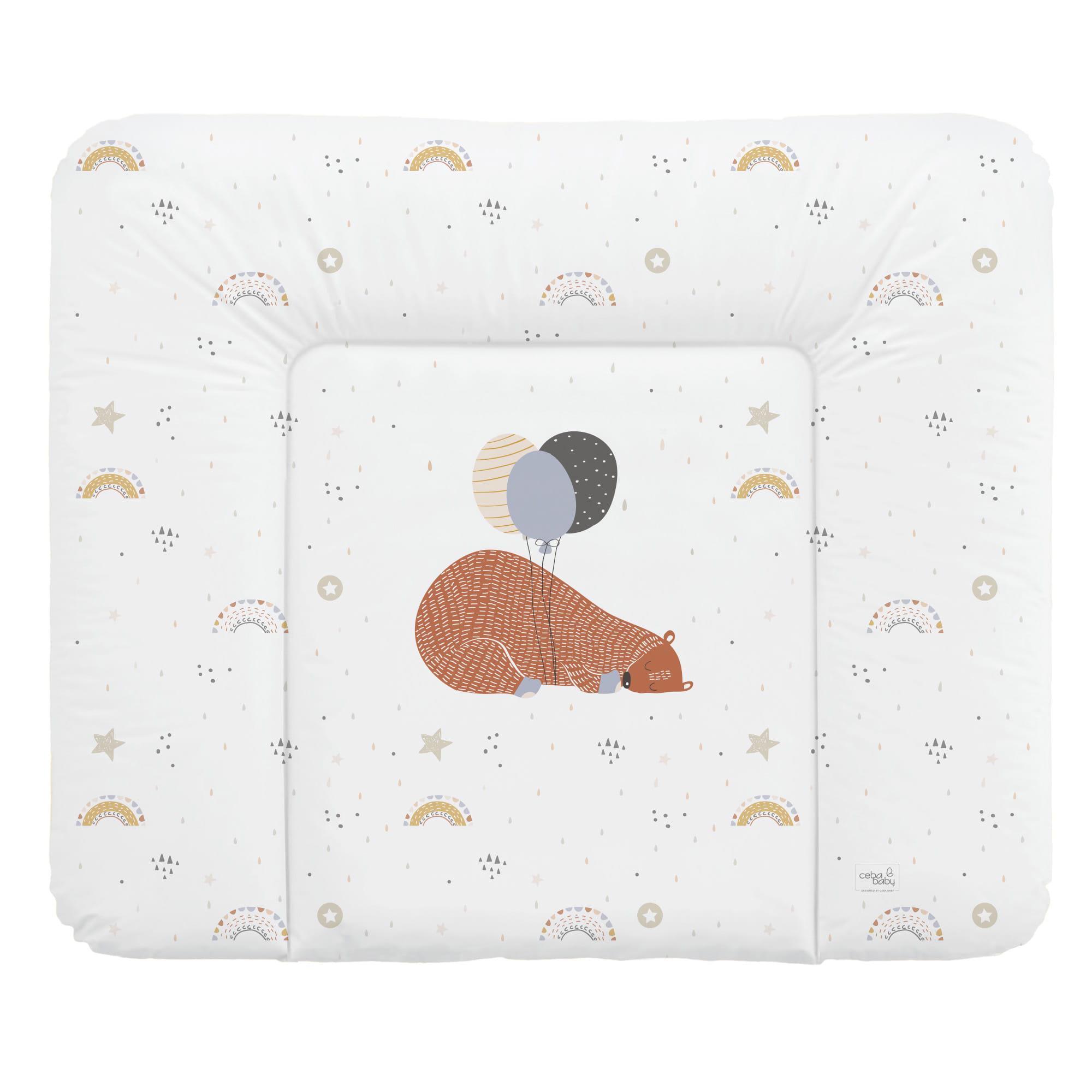 Матрас пеленальный Cebababy Retro Autumn W-134-000-638 Big Bear 85x72 см Белый