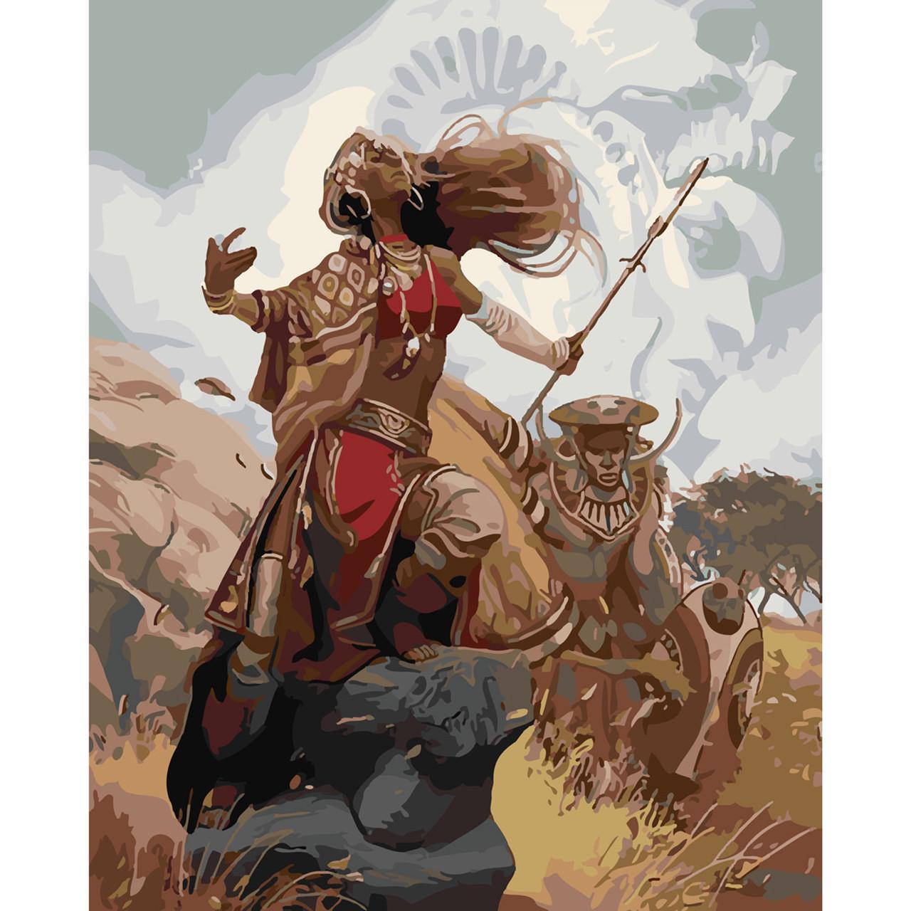 Картина по номерам Strateg Премиум Скифская победа с лаком 40х50 см (SY6103)