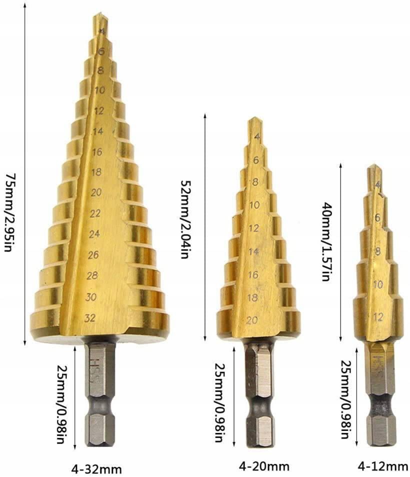 Набір свердел конусних 4-32 мм 3 шт. - фото 5