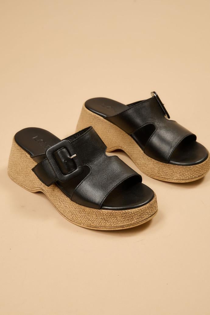 Шлепанцы женские LONZA кожаные р. 37 Черный (184746)