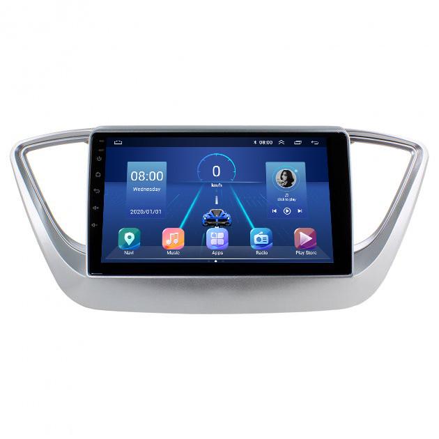 Автомагнитола штатная Lesko 4G/Wi-Fi GPS для Hyundai Solaris II 2017-2020 2/32Gb 9" (1656364379)