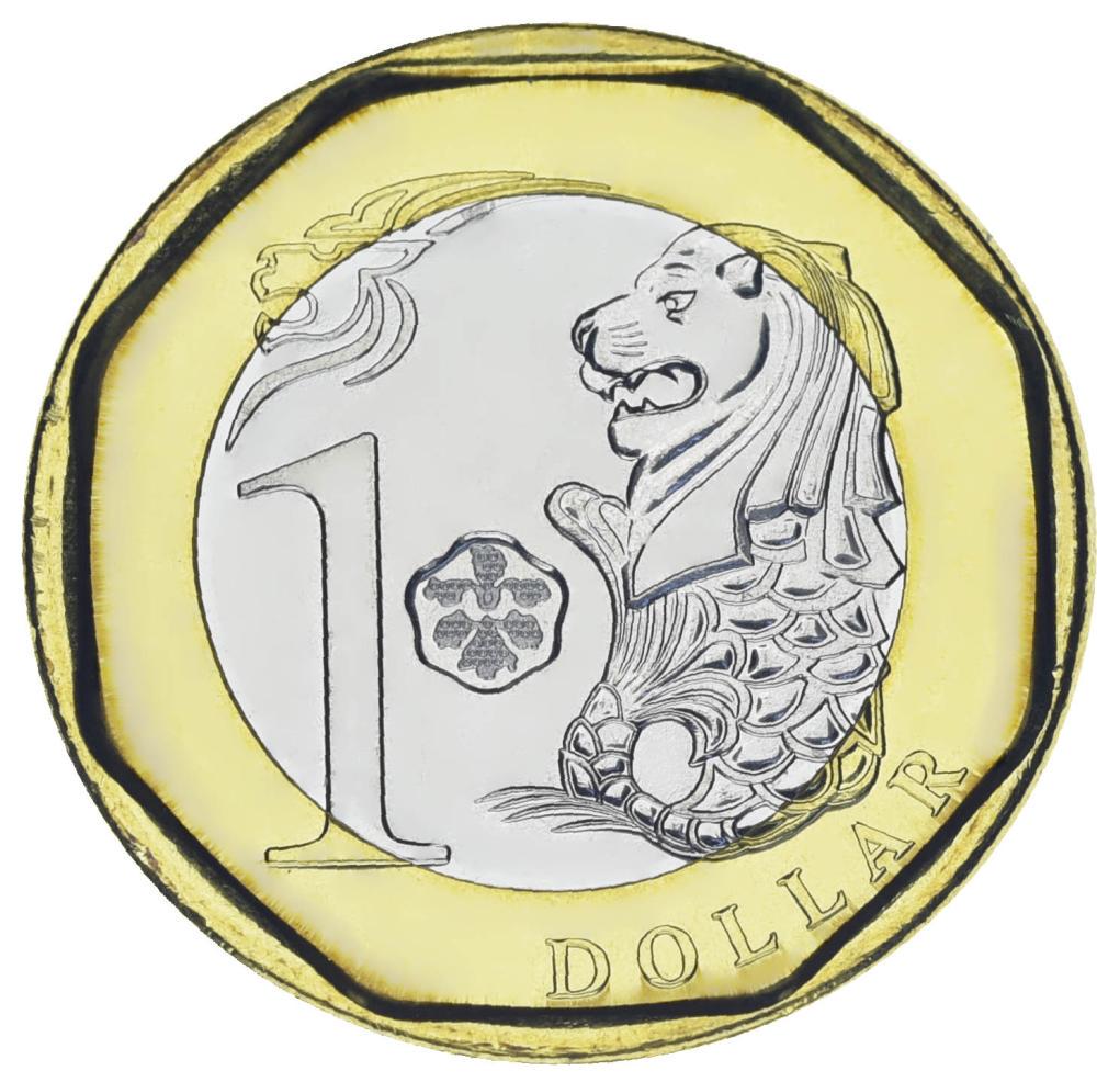 Коллекционная монета Сингапур 1 доллар 2013 Биметалл UNC (KM#314)
