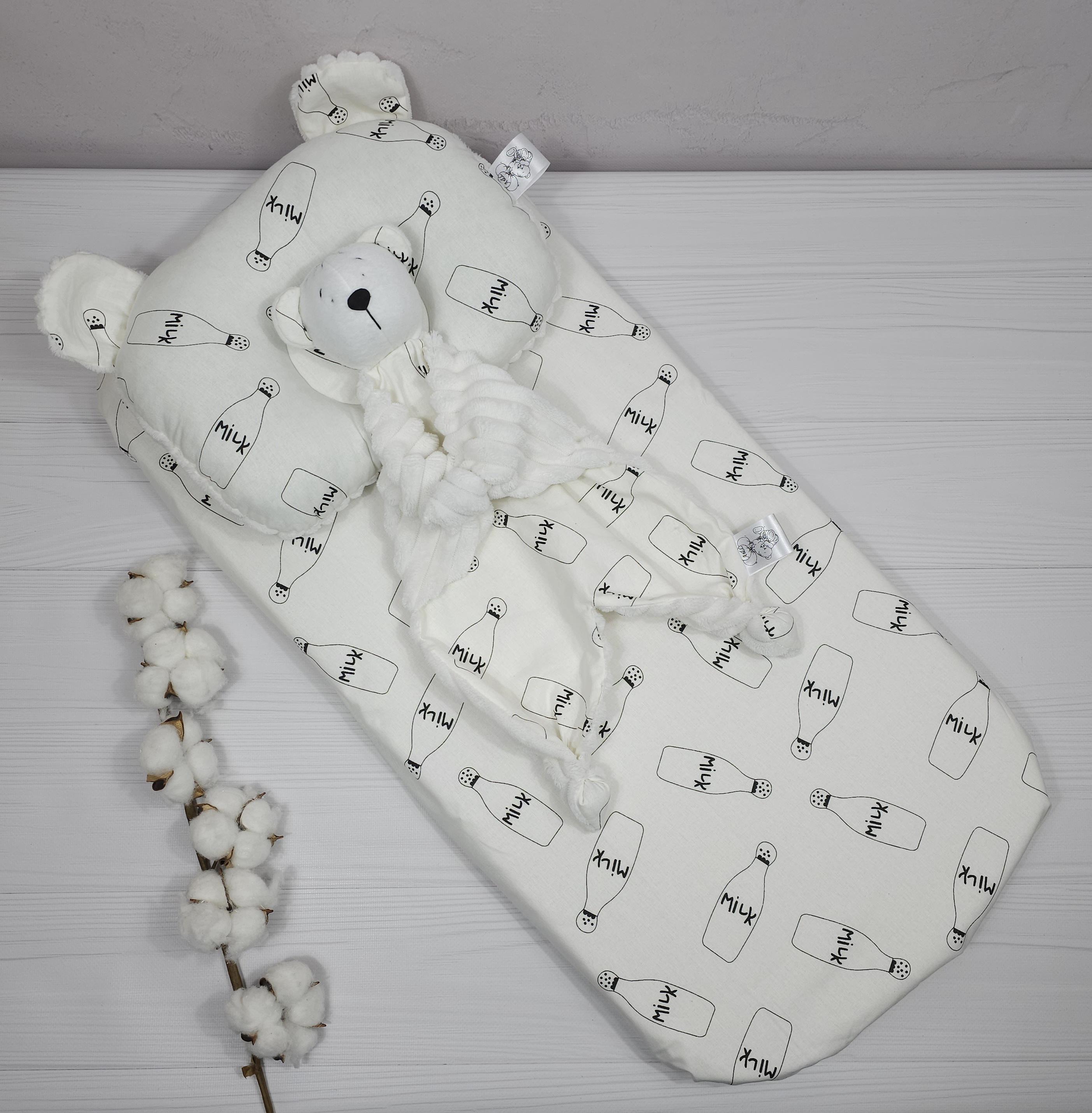 Набор в тележку или кроватку albabybox Милк (NA 18177262)