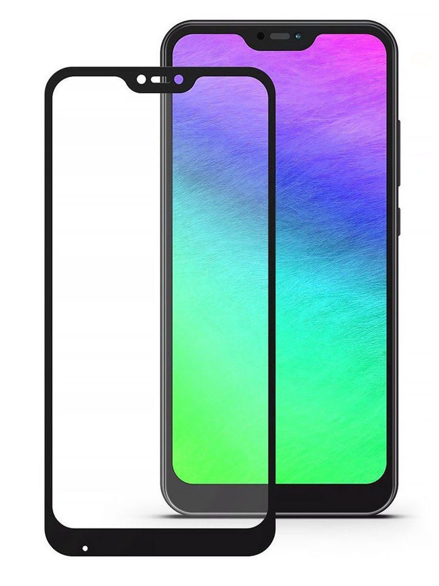 Защитное стекло для Redmi 6 Pro полная проклейка экрана Black