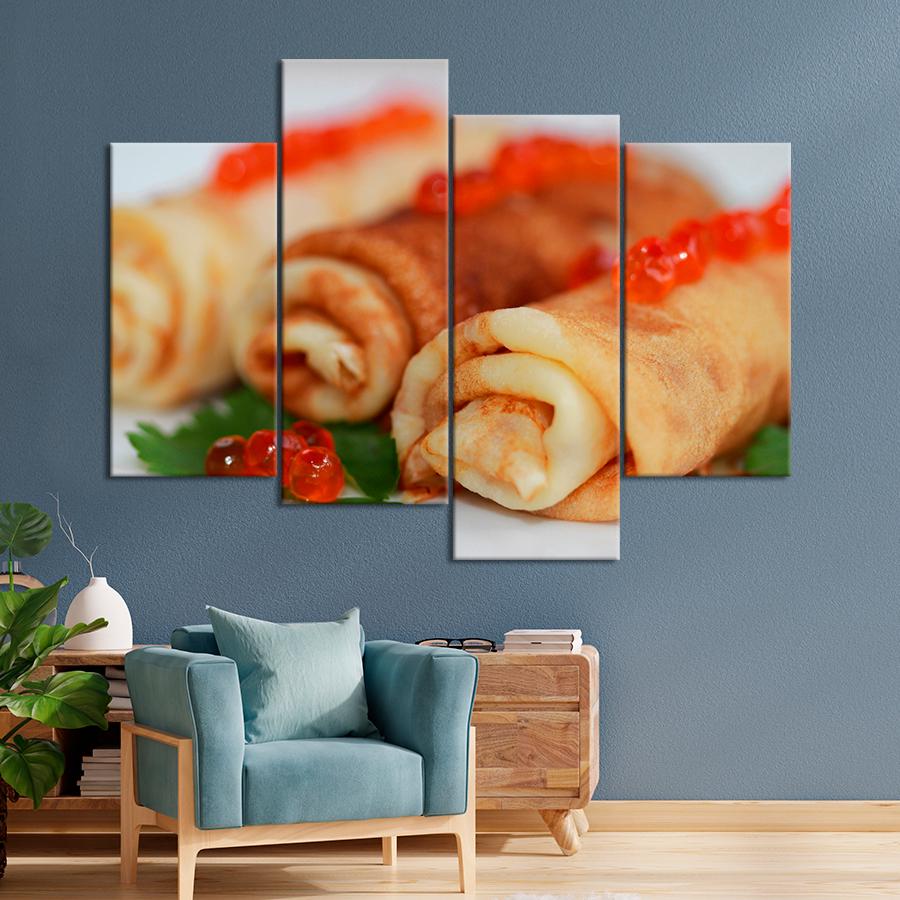 Настенний декор Нежные блины с красной икрой 89x56 см (A495-4)