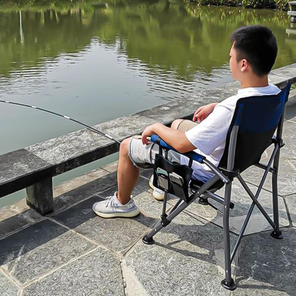 Кресло туристическое раскладное Lesko S4577 98x56x58 см Blue (1386920) - фото 2 Кресло туристическое раскладное Lesko S4577 98x56x58 см Blue (1386920) - фото 2