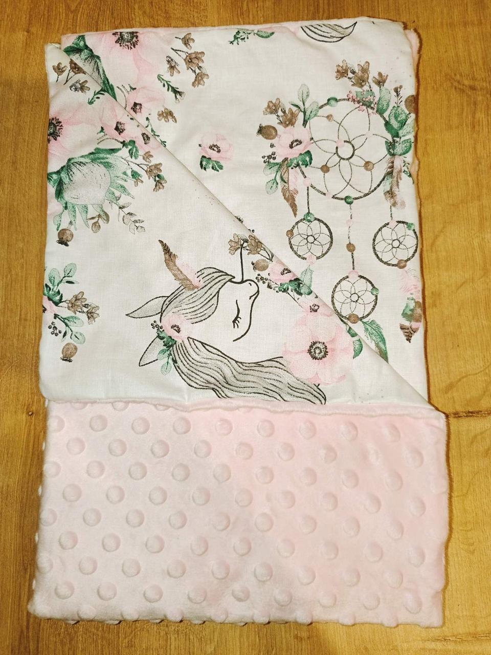 Плед плюшевый 100х80 см Розовый (2489208804)