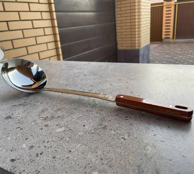 Половник із дерев'яною ручкою 47 см (C47-P) - фото 3 Половник із дерев'яною ручкою 47 см (C47-P) - фото 3