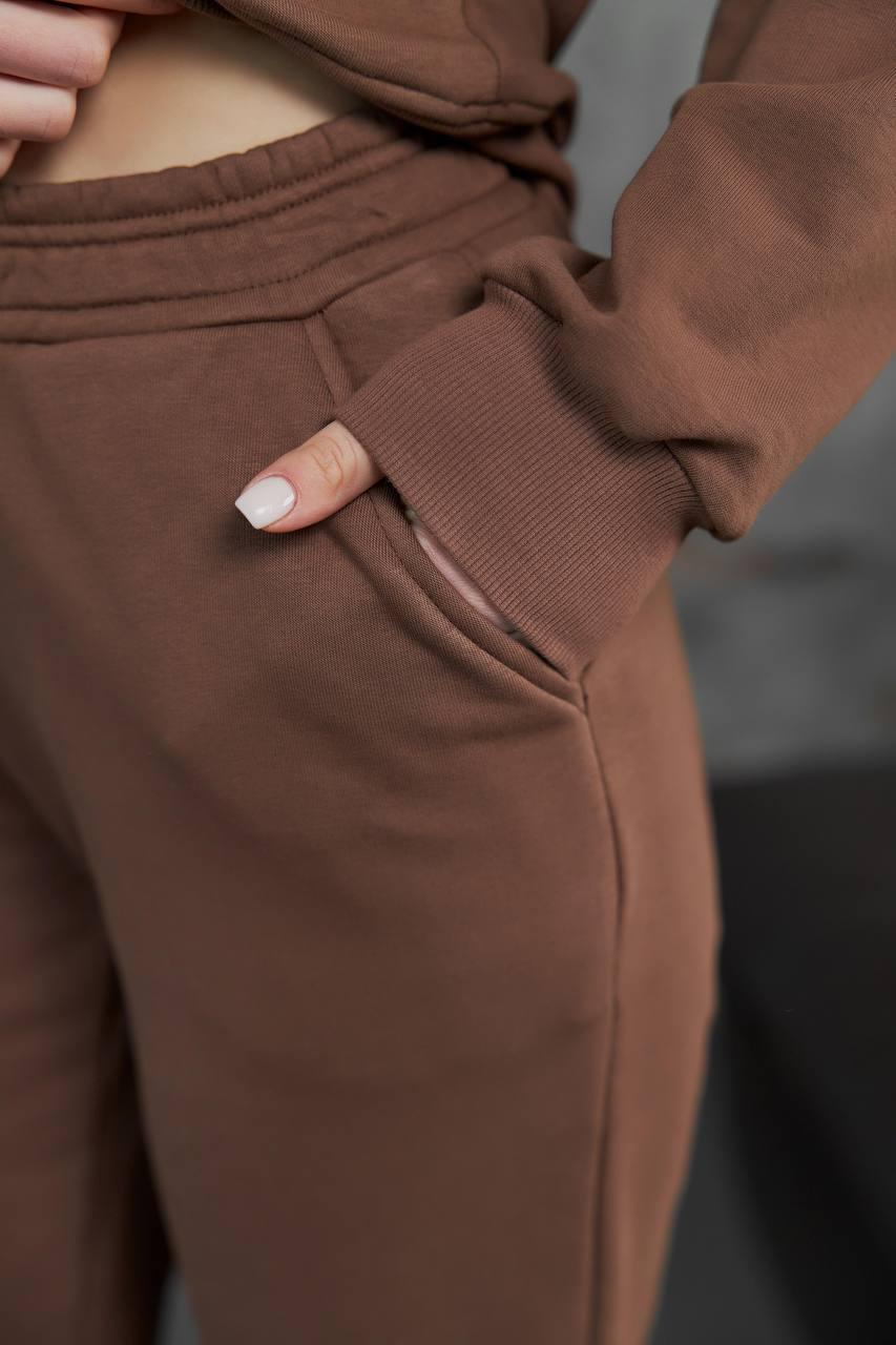 Костюм спортивный женский М148.3 3-х нитка XL Мокко (171-1-63) - фото 4 Костюм спортивный женский М148.3 3-х нитка XL Мокко (171-1-63) - фото 4