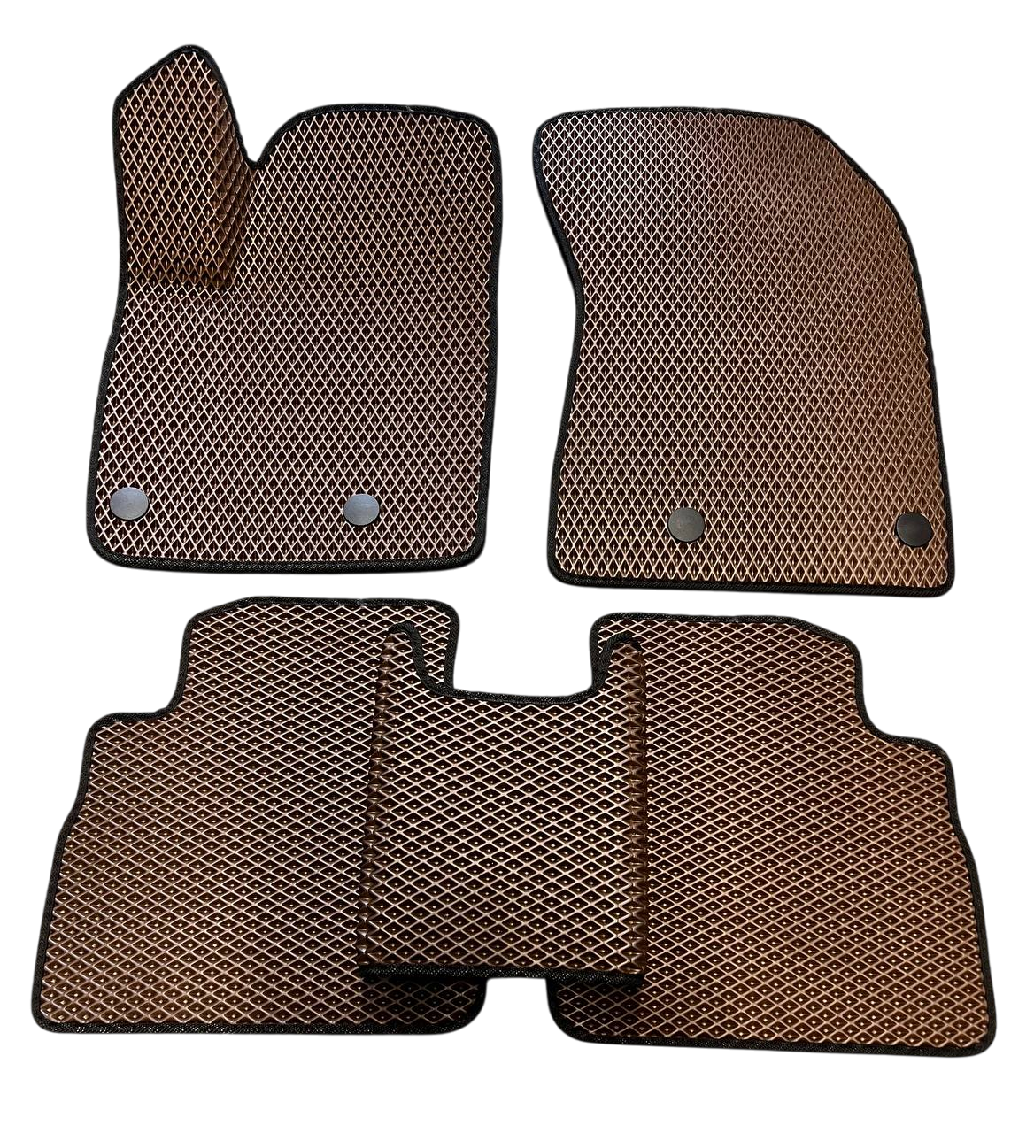 Коврики EVA с 3Д лапой в салон для Nissan Rogue Т-33 2021- гг. Коричневый (2430610352)