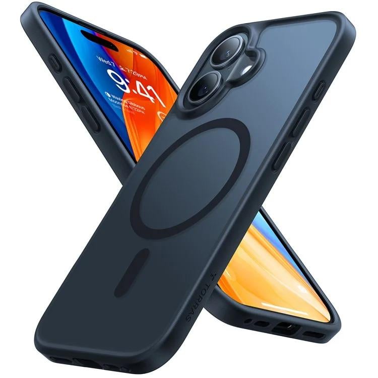 Чехол для телефона iPhone 16 Plus Electroplate Matte Case With Magsafe цвет синий TT-140