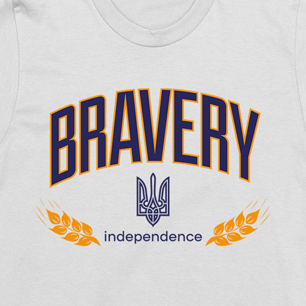 Футболка женская патриотическая Ufree с принтом "Bravery independence" XL Белый (20101-1W-XL) - фото 2 Футболка женская патриотическая Ufree с принтом "Bravery independence" XL Белый (20101-1W-XL) - фото 2
