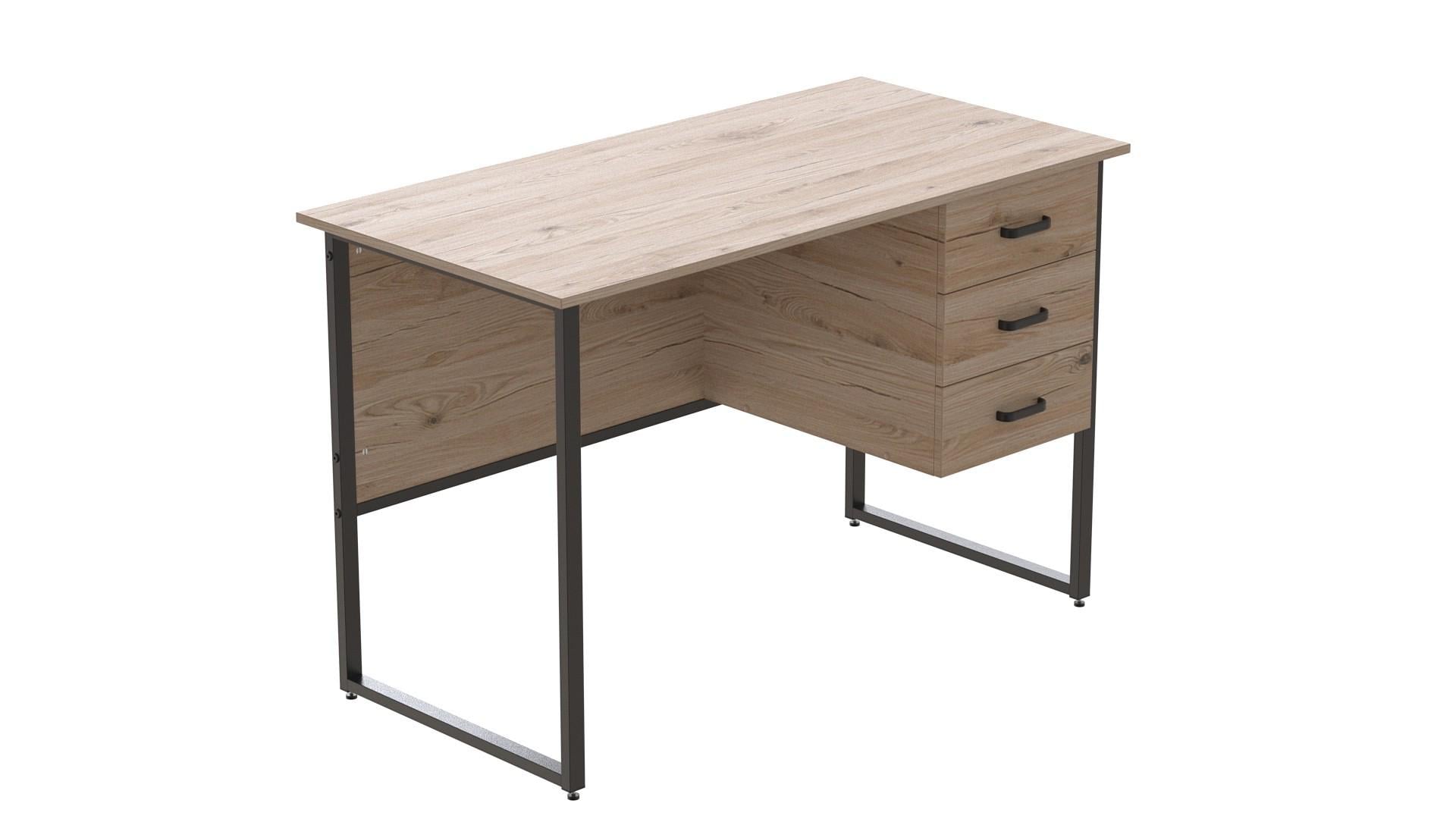 Компьютерный стол Ferrum-decor Гарри ДСП 32 мм 76x120x60 см Черный/Дуб Сан-Марино (FRD-103539)