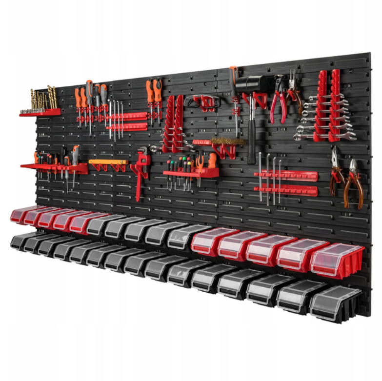 Панель для инструментов Kistenberg MIX508 173x78 см с 30 контейнерами Черно-красный (29919098)