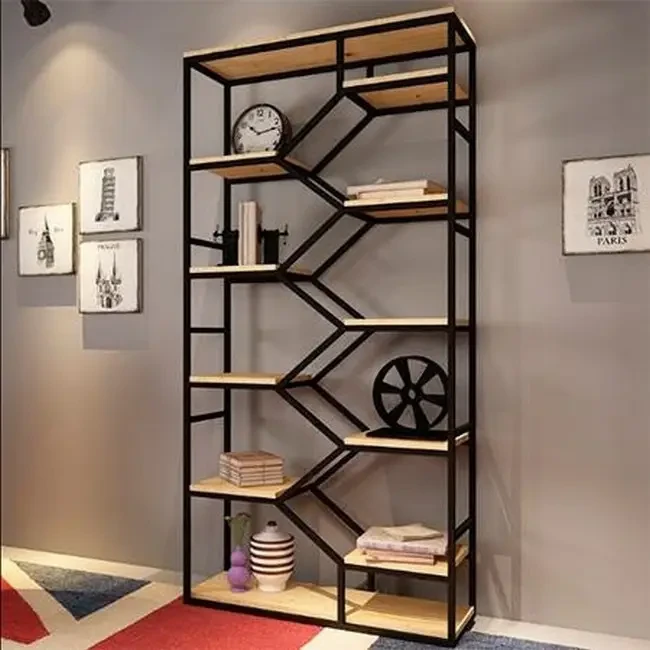 Стеллаж Loft NS-1698 с полками для работы и кабинета Черный (3075774110)