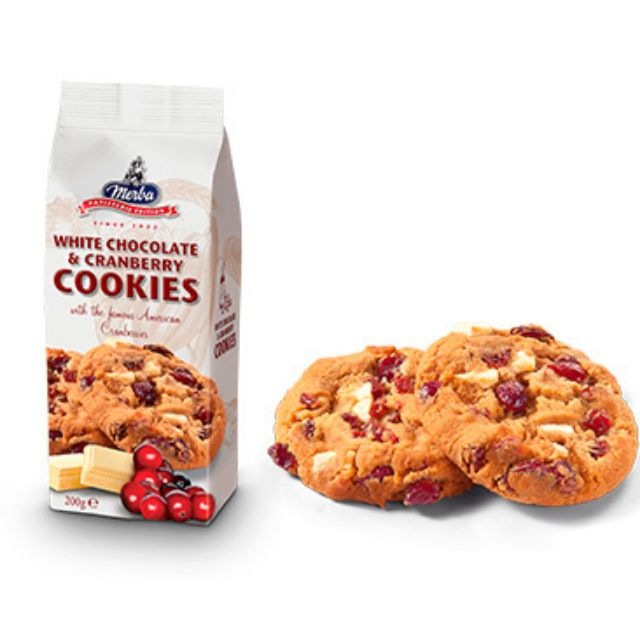 Печенье Merba White Chocolate & Cranberry Cookies 200 г (1879845054)