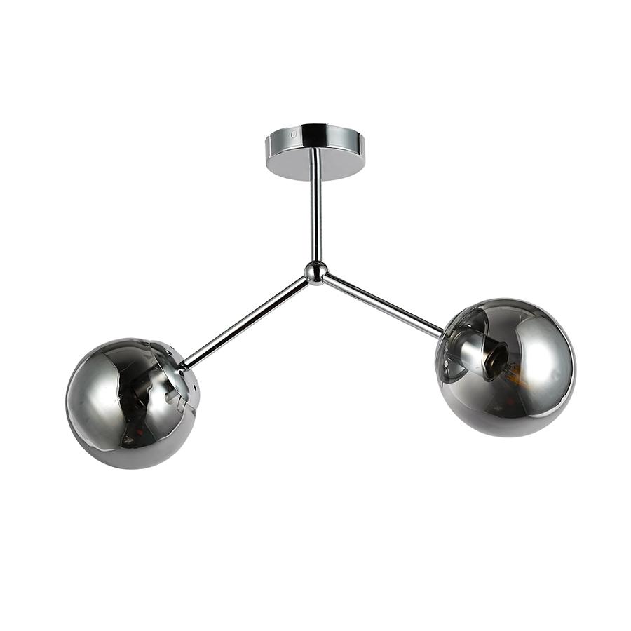 Люстра молекула потолочная Levistella 7529811-2 CR/BK плафоны черные Хром