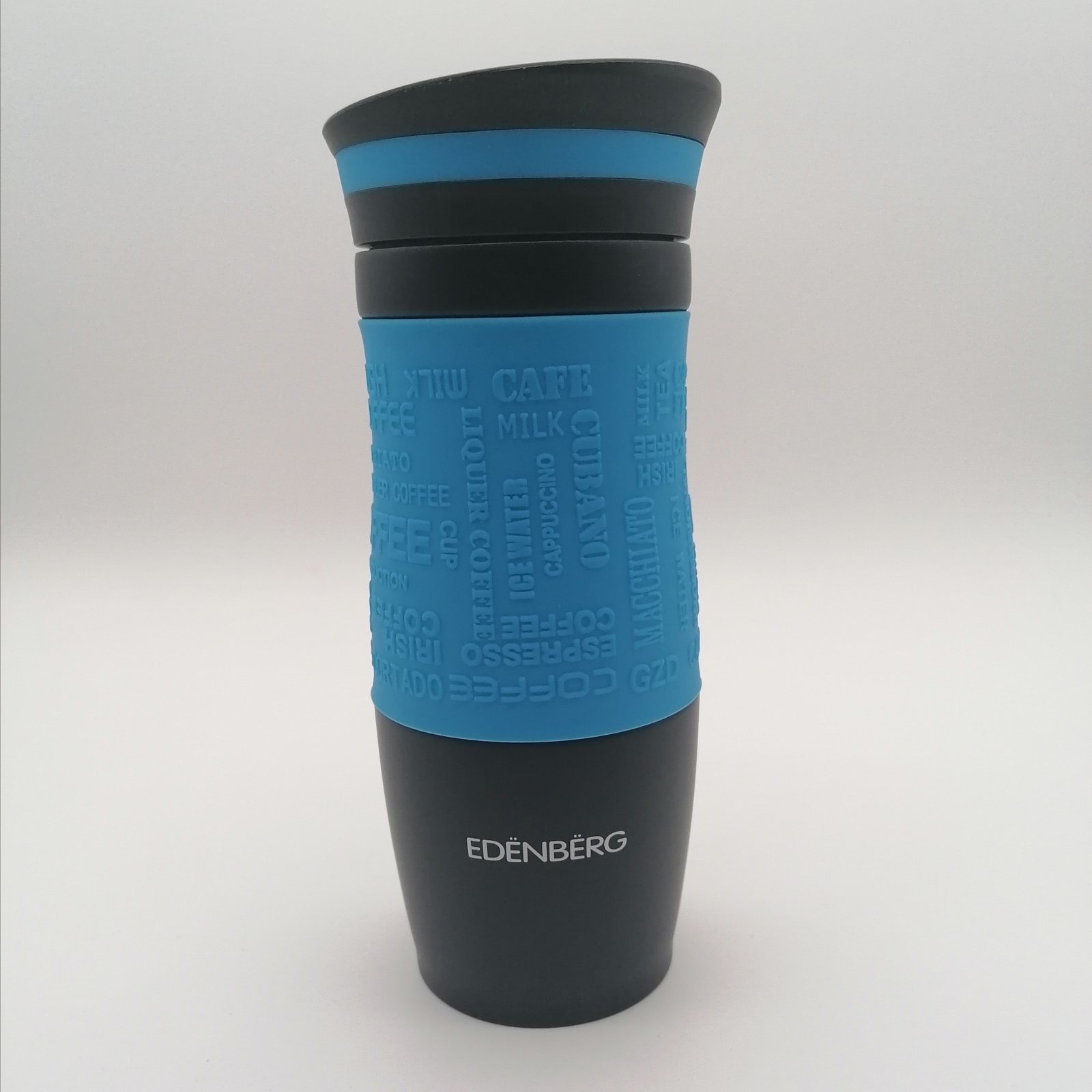 Термочашка Edenberg 380 мл Черно-Голубой (EB-624-2)