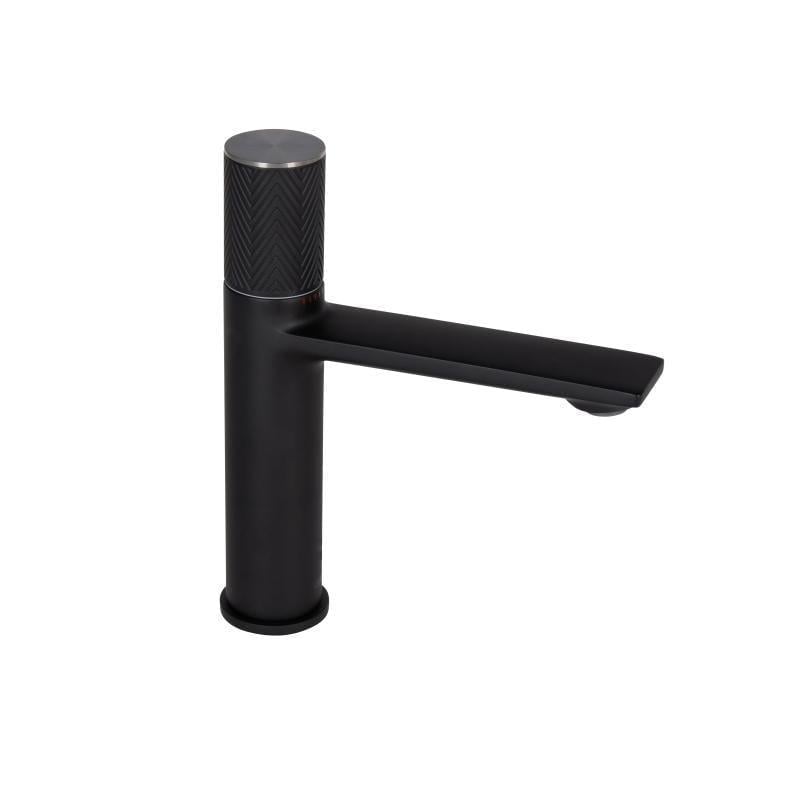 Смеситель для раковины Q-tap Brno с прогрессивным картриджем 1067103B Black Matt
