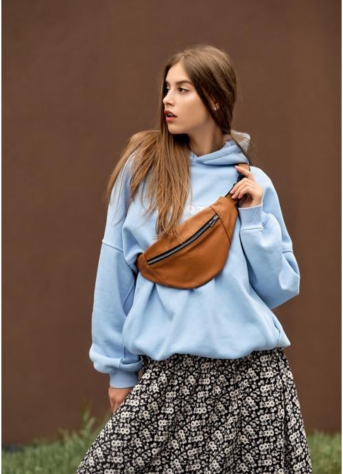 Поясная сумка женская Sambag из натуральной кожи Коричневый (1065033514)